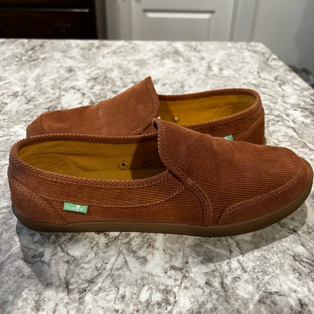Sanuk Corduroy loafers.